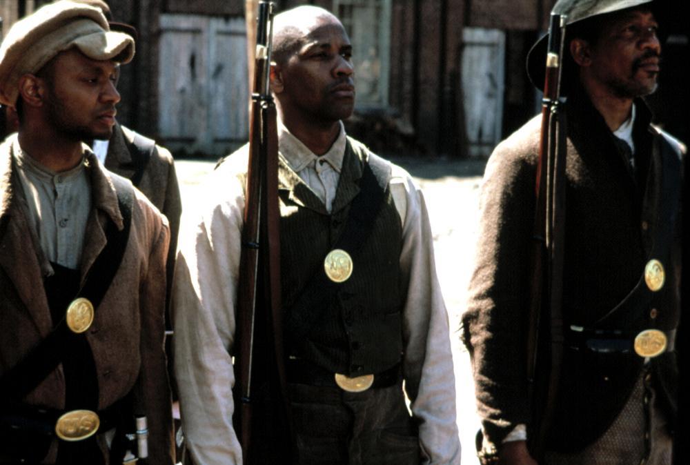 GLORY, Denzel Washington, Morgan Freeman, 1990