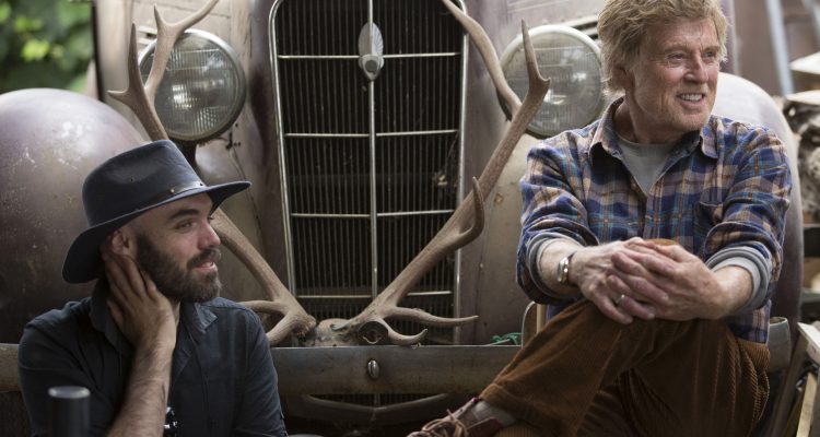 Director David Lowery and Robert Redford on the set of Disney's PETE'S DRAGON, the adventure of a boy named Pete and his best friend Elliot, who just happens to be a dragon.