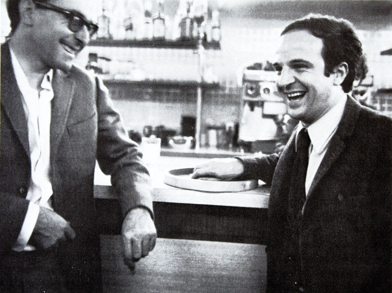 Jean-Luc Godard with Francois Truffaut