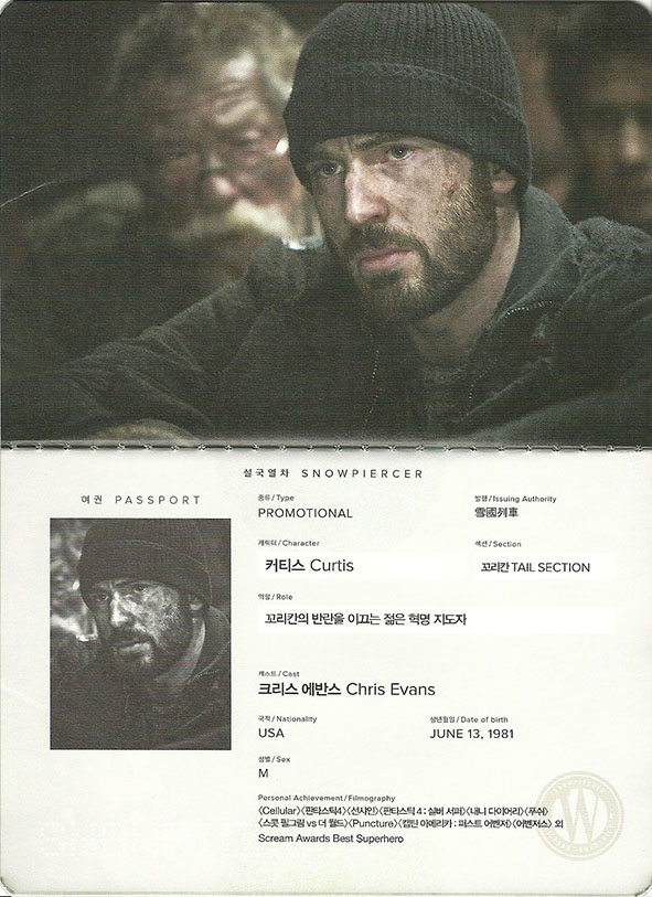 Snow Piercer, Chris Evans