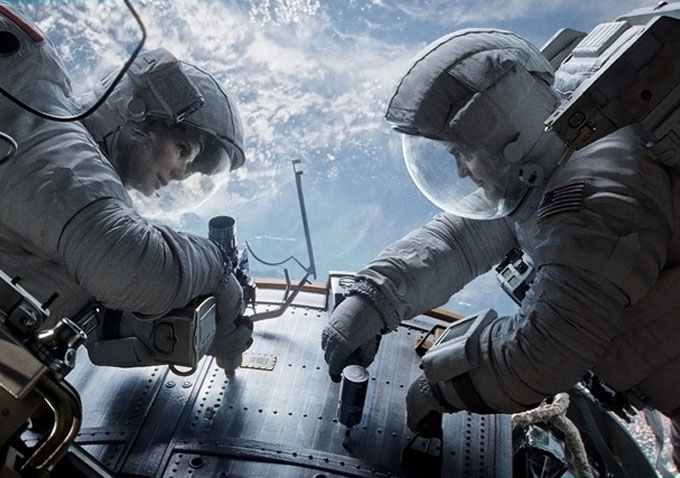 Gravity, Bullock, Clooney