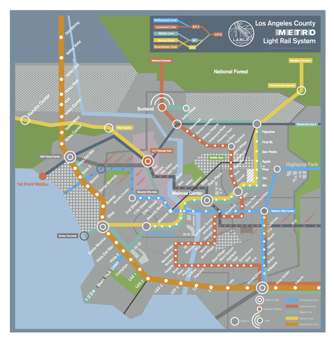 Map of the Futuristic Los Angeles Subway From Spike Jonze's Her