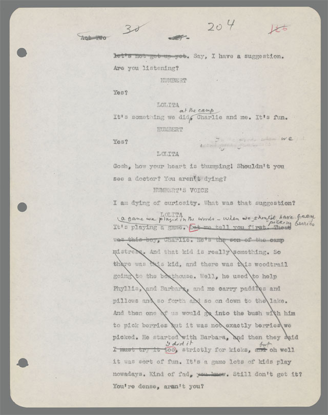 Lolita Script Notes