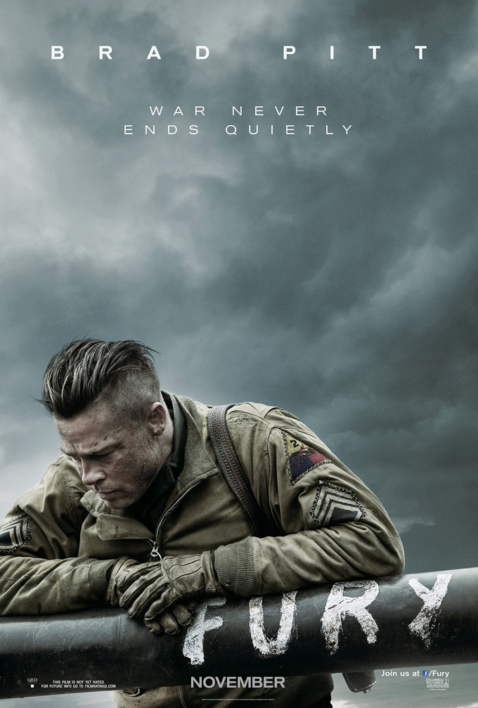 Brad Pitt, Fury, poster