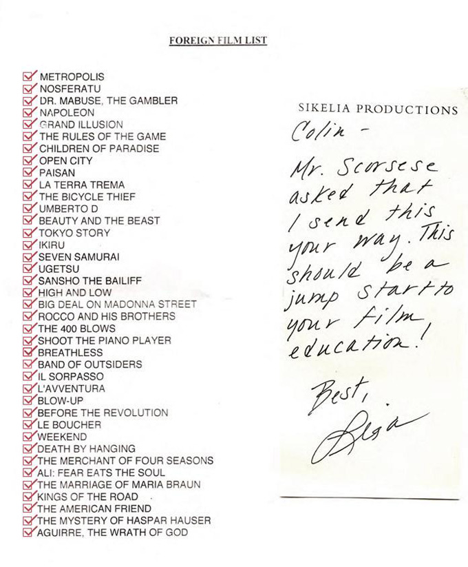 Martin Scorsese’s 39 Foreign Essentials