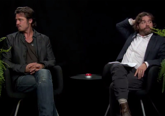 Zach Galifianakis Brad Pitt Between Two Ferns