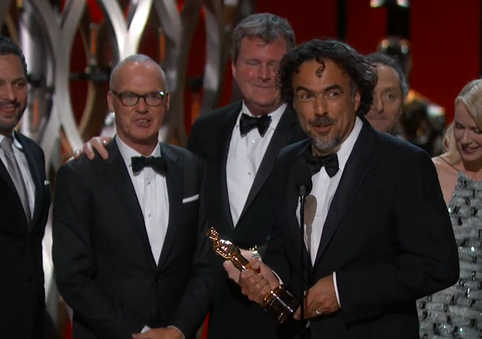 Alejandro Gonzalez Inarritu & Michael Keaton - Best Picture