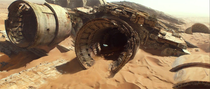Star Wars The Force Awakens, skip trailer screengrabs
