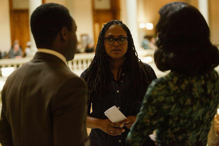 Ava DuVernay on the set of "Selma"