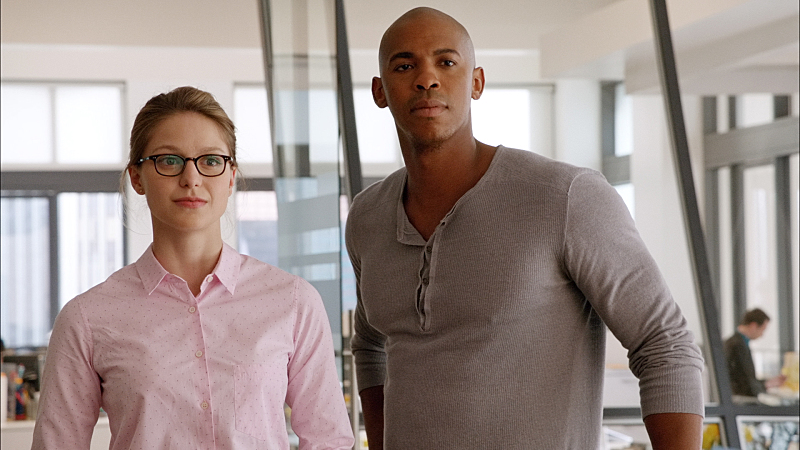 Melissa Benoist and Mehcad Brooks in "Supergirl" CBS