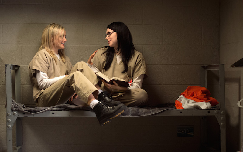 Taylor Schilling and Laura Prepon in "Orange is the New Black" Season 3