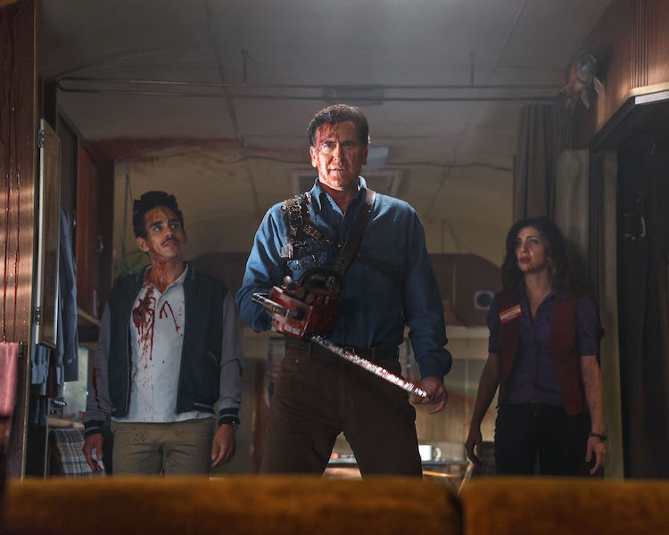 "Ash Vs. Evil Dead" Starz Ray Santiago, Bruce Campbell, Dana DeLorenzo