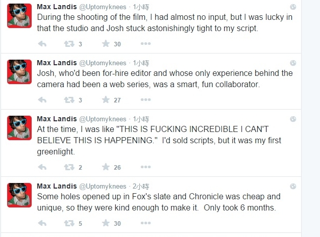 Max Landis Tweets Chronicle Fantastic Four