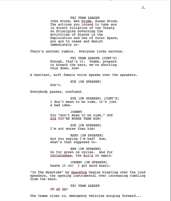 Max Landis Fantastic Four Script