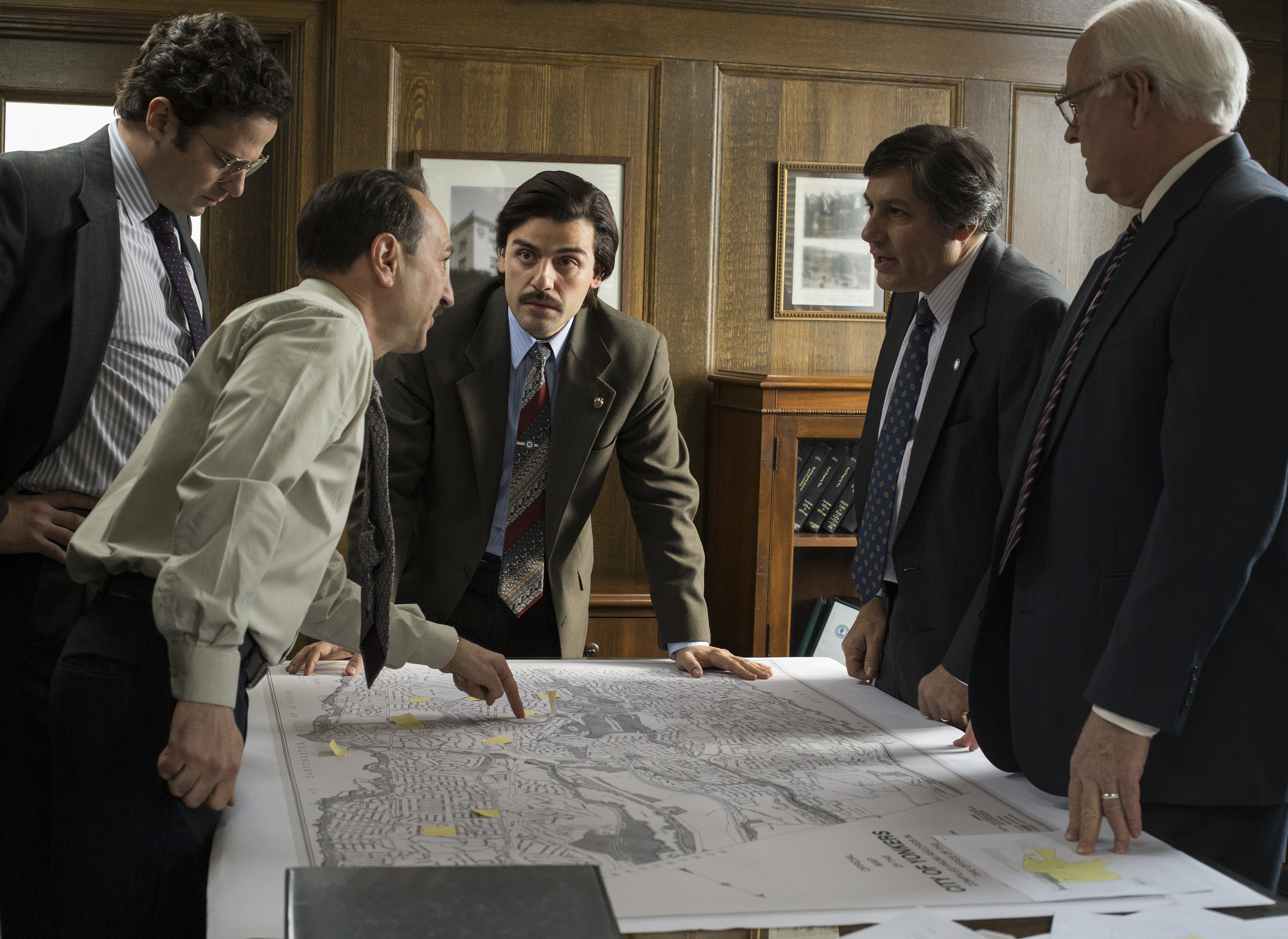 Saverio Guerra, Luke Kirby, Oscar Isaac, Jim Bracchita and John Henry Cox in "Show Me A Hero."
