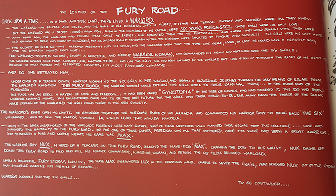 Mad Max Fury Road Storyboard