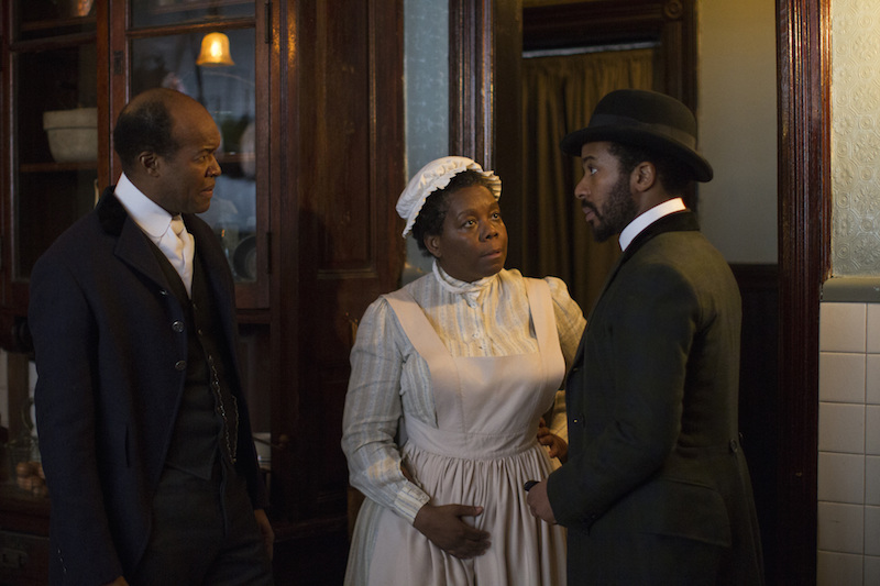 Leon Addison Brown, La Tonya Borsay & Andre Holland in "The Knick"