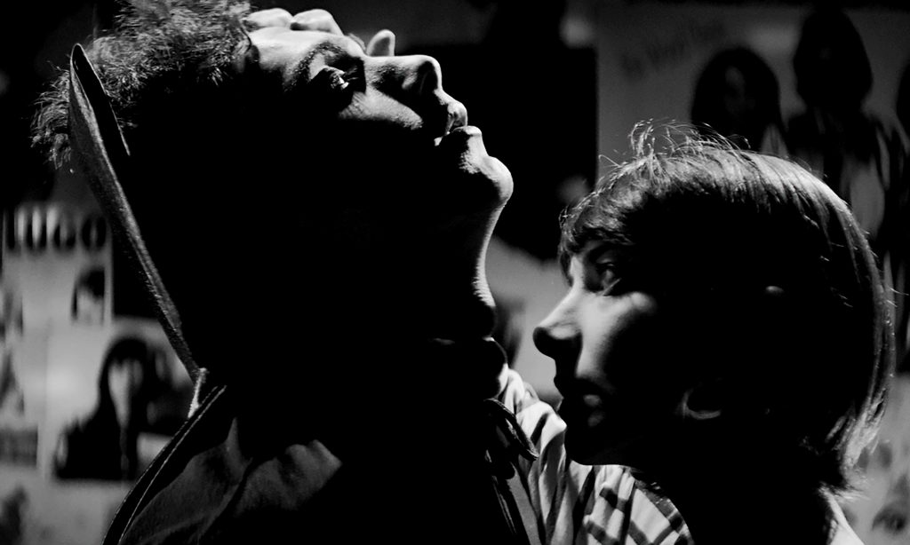 a girl walks home alone at night