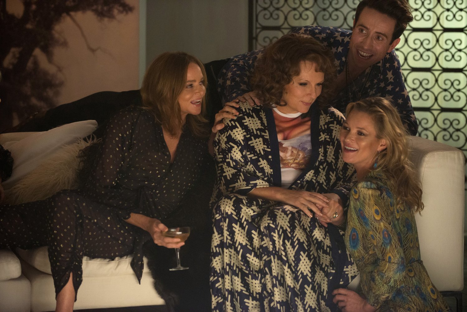 Stella McCartney, Kate Moss, Jennifer Saunders, and Nick Grimshaw in Absolutely Fabulous- The Movie (2016)