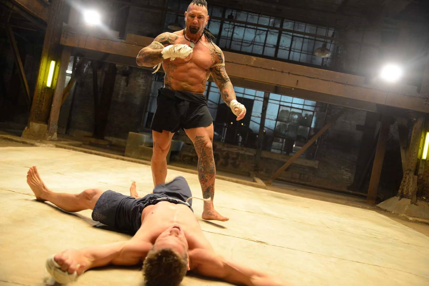 Dave Bautista and Alain Moussi in Kickboxer