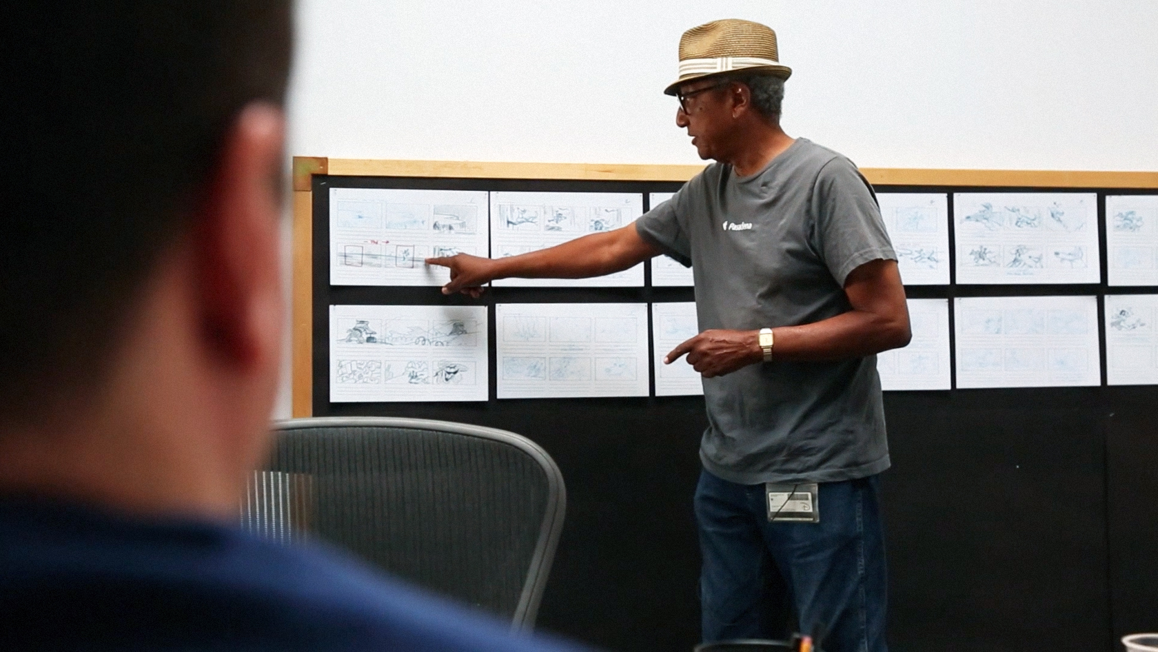 Floyd Norman pitching his storyboards at Disney_Fall 2014