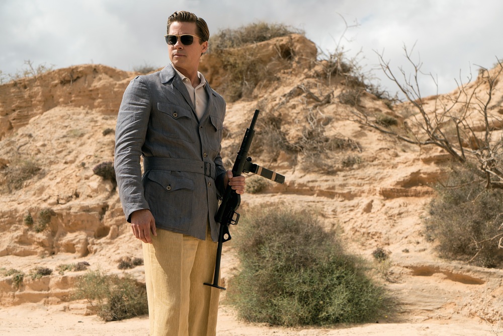 Brad Pitt plays Max Vatan in Allied from Paramount Pictures.