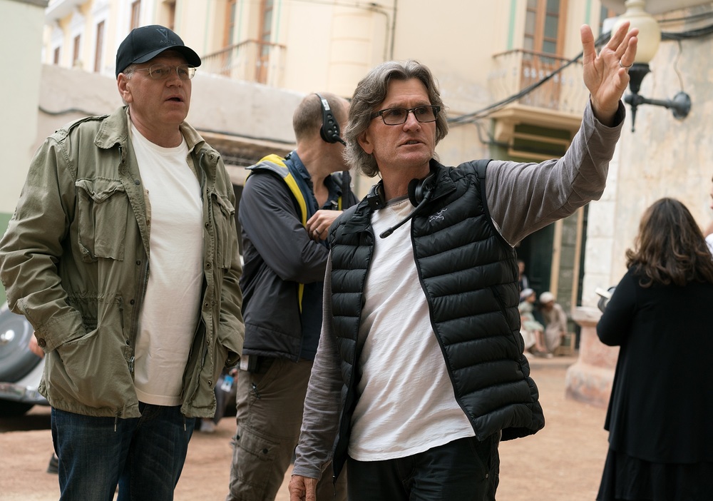 Director Robert Zemeckis and Director of Photography Don Burgess on the set of Allied from Paramount Pictures.