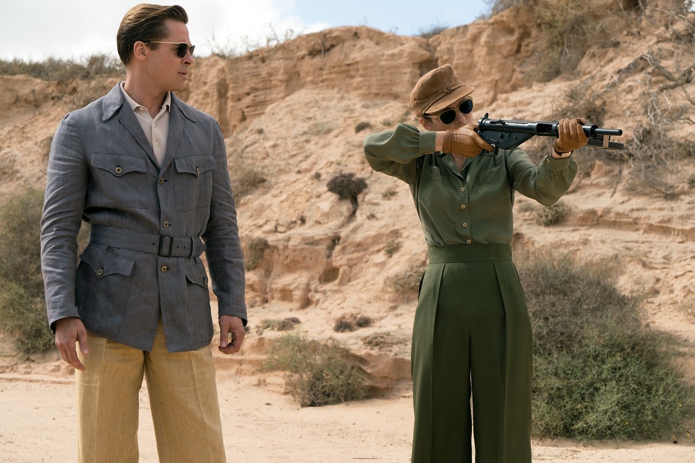 Brad Pitt plays Max Vatan and Marion Cotillard plays Marianne Beausejour in Allied from Paramount Pictures.