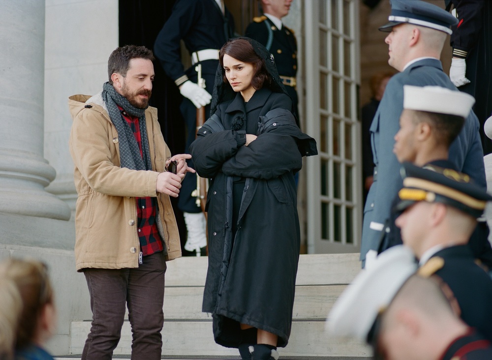 Director Pablo Larrain and Natalie Portman on the set of JACKIE. Photo by Pablo Larrain. © 2016 Twentieth Century Fox Film Corporation All Rights Reserved