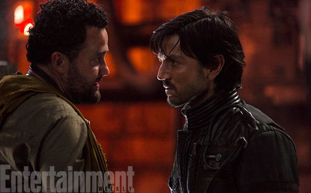 Rogue One: A Star Wars Story (2016) Tivik (L) and Diego Luna