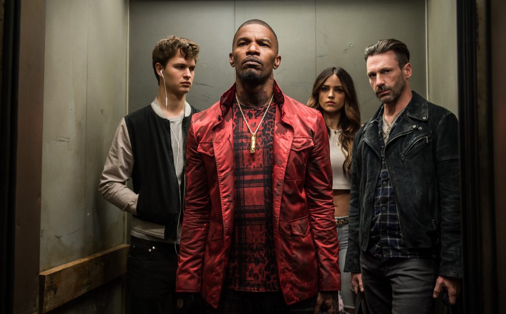 Jamie-Foxx,-Jon-Hamm,-Ansel-Elgort,-and-Eliza-Gonzalez-in-Baby-Driver-(2017)