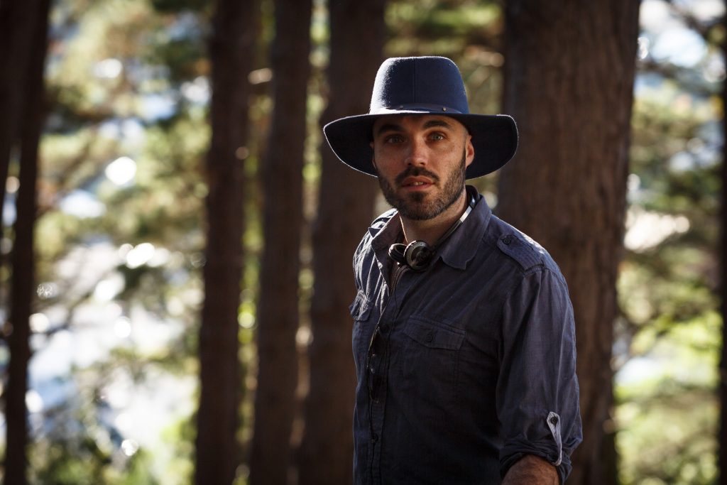 Director David Lowery on the set of Disney's PETE'S DRAGON, the adventure of a boy named Pete and his best friend Elliot, who just happens to be a dragon.
