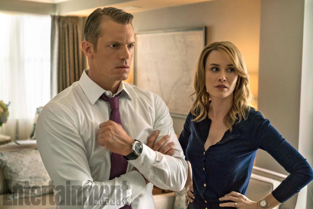 House Of Cards Season 5 Pictured from left: Joel Kinnaman as Will Conway, Dominique McElligot as Hannah Conway