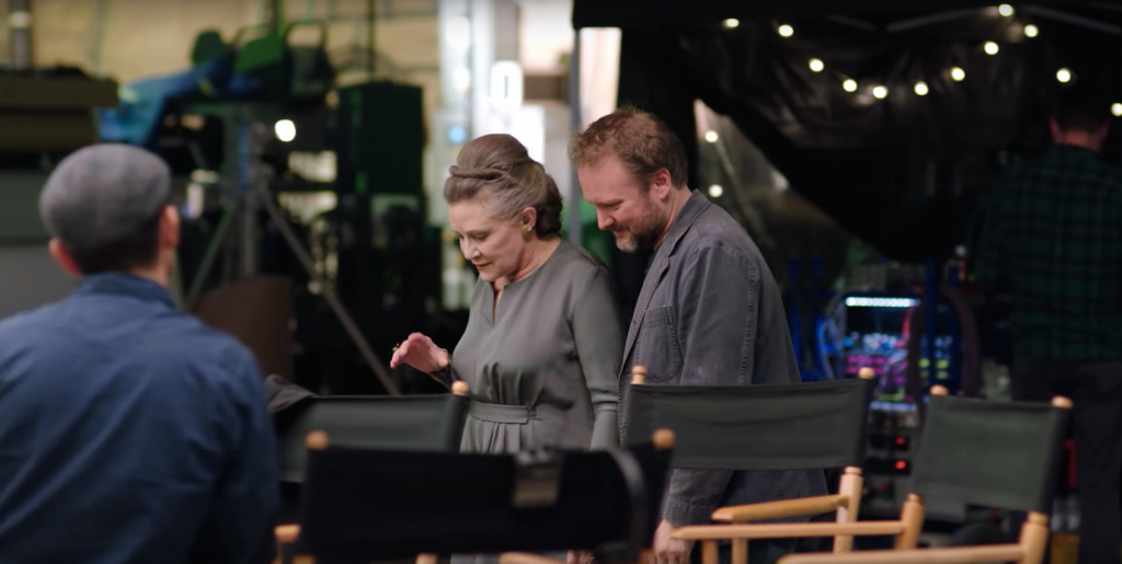 first look princess general leia organa on the set of rian johnsons star wars the last jedi