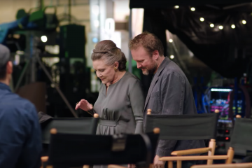 first look princess general leia organa on the set of rian johnsons star wars the last jedi