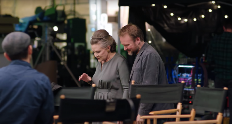 first look princess general leia organa on the set of rian johnsons star wars the last jedi