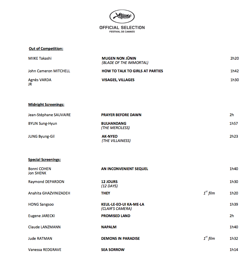Cannes OOC