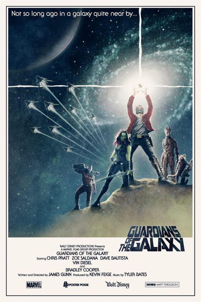 guardians of the galaxy star wars throwback poster