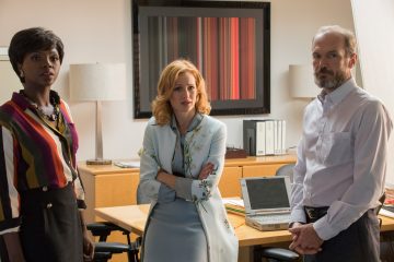 Kerry Bishe as Donna Clark, Toby Huss as John Bosworth, Sasha Morfaw as Tanya - Halt and Catch Fire _ Season 4, Episode 4 - Photo Credit: Bob Mahoney/AMC