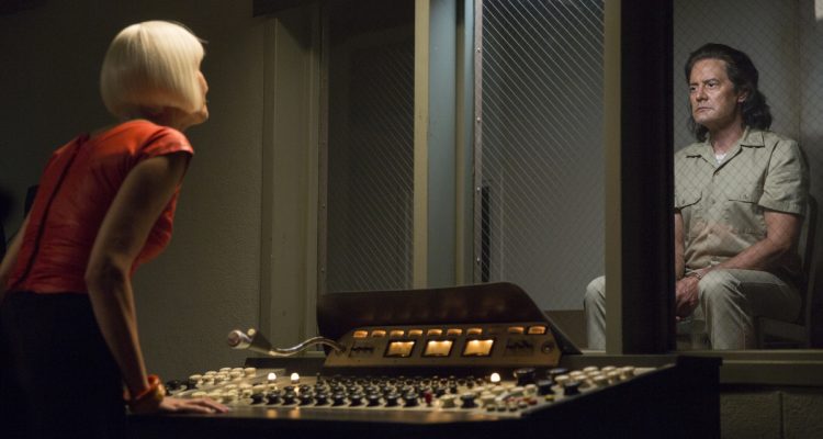 Laura Dern and Kyle MacLachlan in a still from Twin Peaks. Photo: Patrick Wymore/SHOWTIME