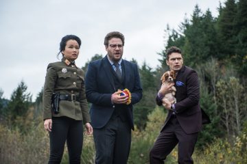 James Franco, Seth Rogen, and Diana Bang in The Interview (2014)