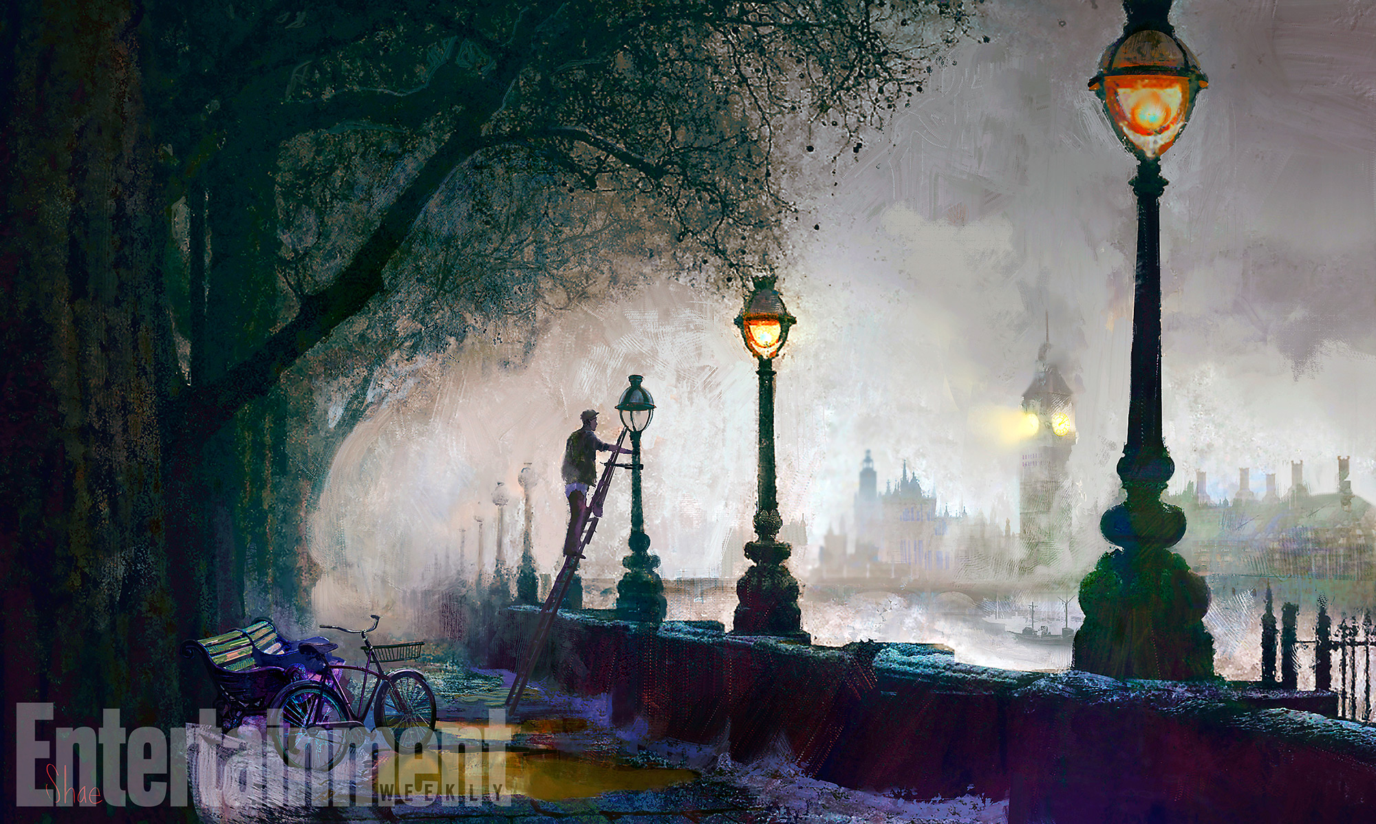 Concept-art-of-Jack-(Lin-Manuel-Miranda)-on-the-London-embankment-at-night-Mary-Poppins-Returns