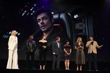 GWENDOLINE CHRISTIE, JOHN BOYEGA, DAISY RIDLEY, RIAN JOHNSON, KELLY MARIE TRAN, LAURA DERN, BENICIO DEL TORO