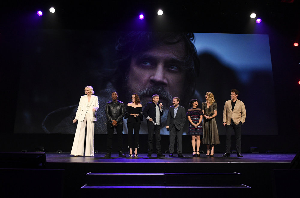 GWENDOLINE CHRISTIE, JOHN BOYEGA, DAISY RIDLEY, MARK HAMILL, RIAN JOHNSON, KELLY MARIE TRAN, LAURA DERN, BENICIO DEL TORO