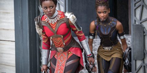 Marvel Studios' BLACK PANTHER L to R: Nakia (Lupita Nyong'o) and Shuri (Letitia Wright) Credit: Matt Kennedy/©Marvel Studios 2018