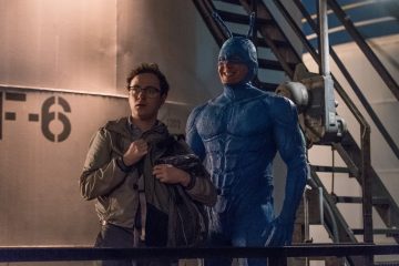 Peter Serafinowicz and Griffin Newman in The Tick (2017)