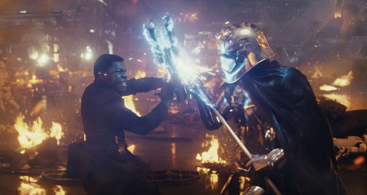 Finn-(John-Boyega,-left)-has-another-run-in-with-Captain-Phasma-(Gwendoline-Christie)-in-'Star-Wars--The-Last-Jedi.'-