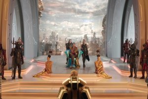 THOR RAGNAROK Set Design • VIP Box and Arena Bleachers Main room where Loki  and Grandmaster watch the fight. A section of bleachers with…