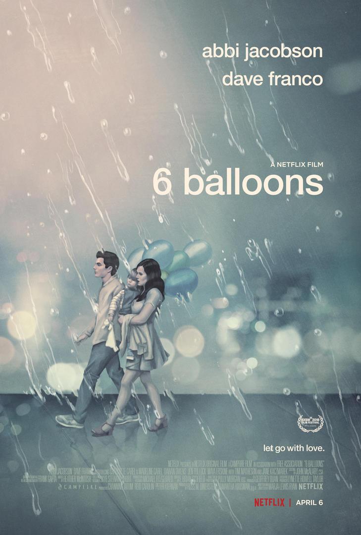 6 balloons poster