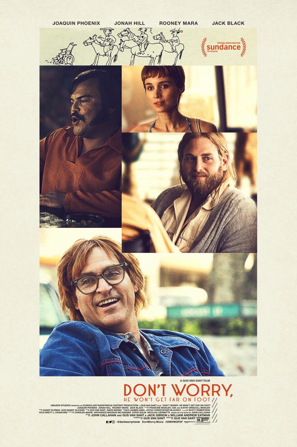 don't worry he won't get far on foot poster